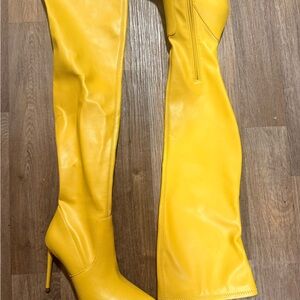 Steve Madden Vibrant Yellow Over-the-Knee Boots